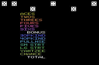 Screenshot Yahtzee