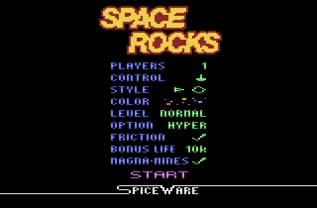 Screenshot Space Rocks