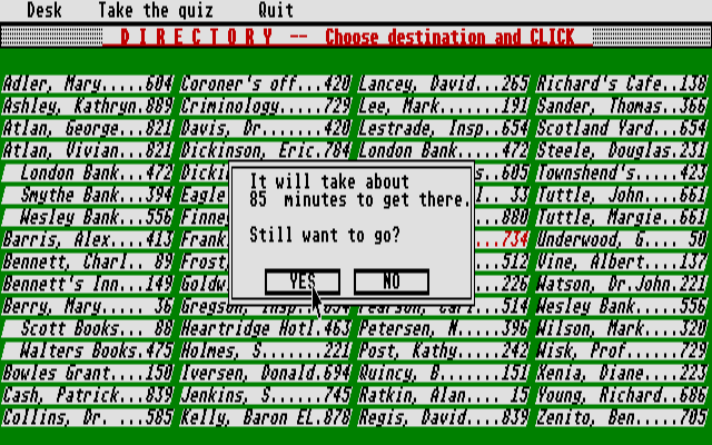 Screenshot Baker Street Detective