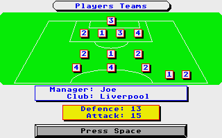 Screenshot Brian Clough's Football Fortunes