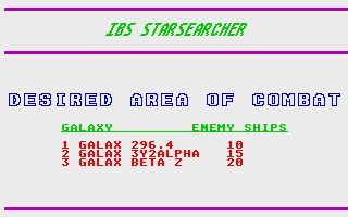Screenshot IBS Starsearcher