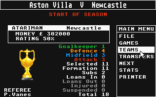 Screenshot Professional Football Masters