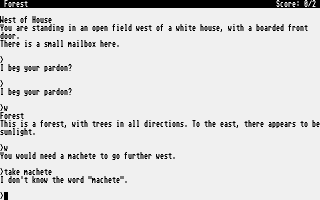 Screenshot Zork I : The Great Underground Empire