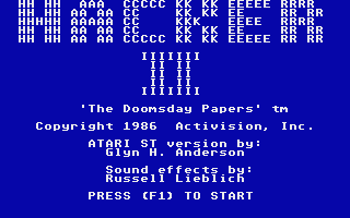 Screenshot Hacker II : The Doomsday Papers