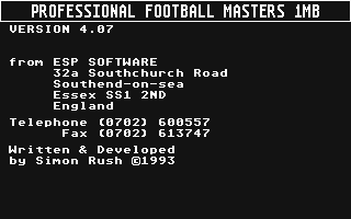 Screenshot Professional Football Masters