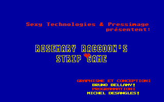 Screenshot Rosemary Raccoon's Strip Game