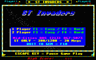 Screenshot ST Invaders