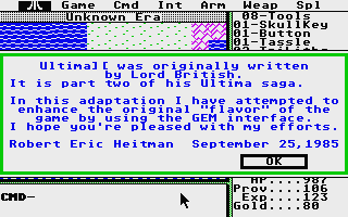 Screenshot Ultima II : Revenge Of The Enchantress