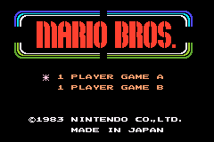 Screenshot Famicom Mini 11 : Mario Bros.