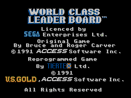Screenshot World Class Leader Board