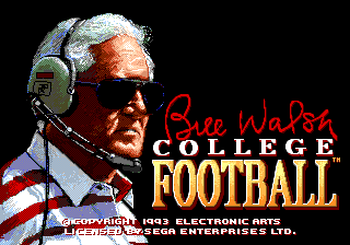 Screenshot Bill Walsh College Football