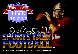Screenshot Joe Montana II Sports Talk Football