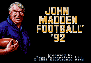 Screenshot John Madden Football '92