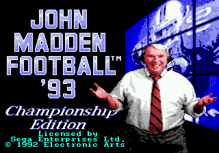 Screenshot John Madden Football '93