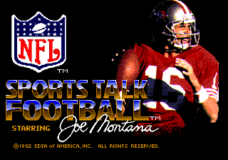 Screenshot NFL Sports Talk Football '93 Starring Joe Montana