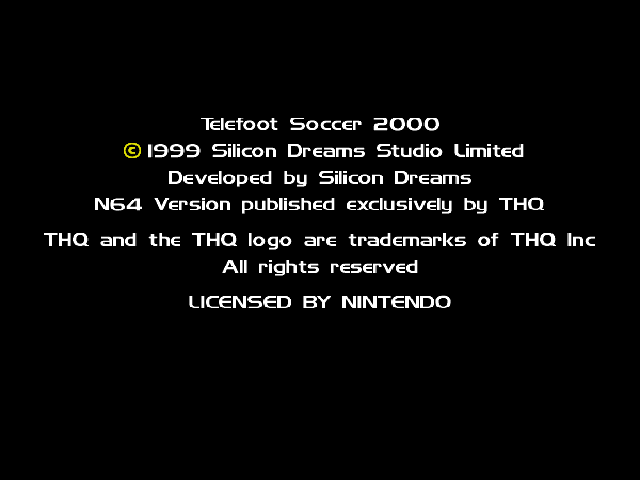 Screenshot Telefoot Soccer 2000