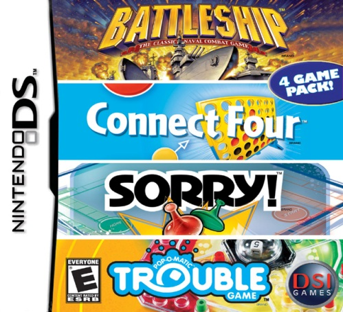 4 Game Pack! - Battleship + Connect Four + Sorry!