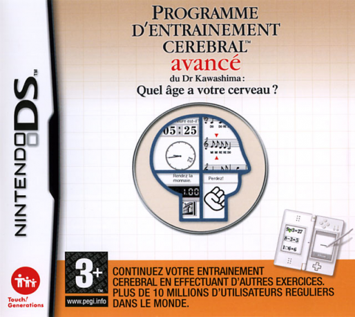 Programme d'entraînement cérébral avancé du Dr Kawashima : Quel âge a votre cerveau ?