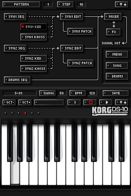 Screenshot Korg DS-10 Synthesizer