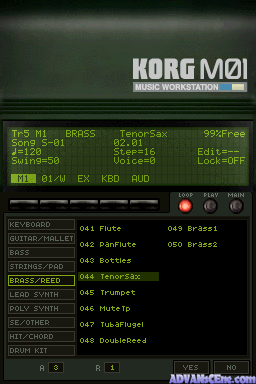Screenshot Korg M01 Music Workstation