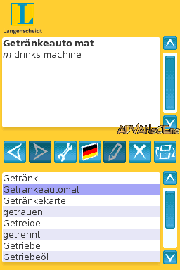 Screenshot Langenscheidt