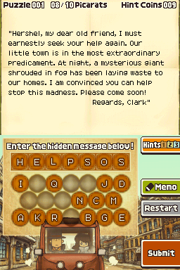 Screenshot Professeur Layton et l'Appel du Spectre