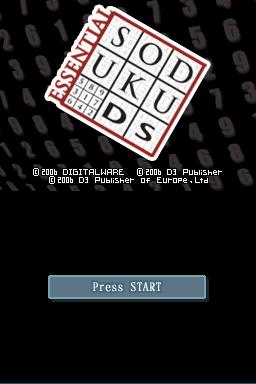 Screenshot Essential Sudoku DS