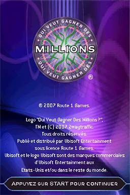 Screenshot Qui Veut Gagner Des Millions : 1ère Edition