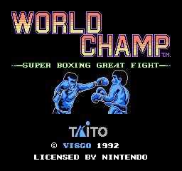 Screenshot World Champ : Super Boxing Great Fight
