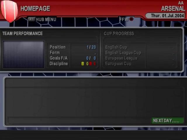 Screenshot Premier Manager 2004-2005