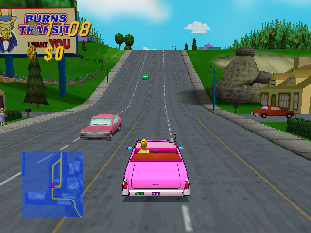 Screenshot The Simpsons : Road Rage