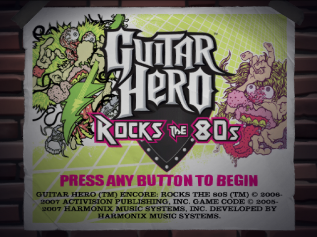 Screenshot Guitar Hero : Rocks the 80s