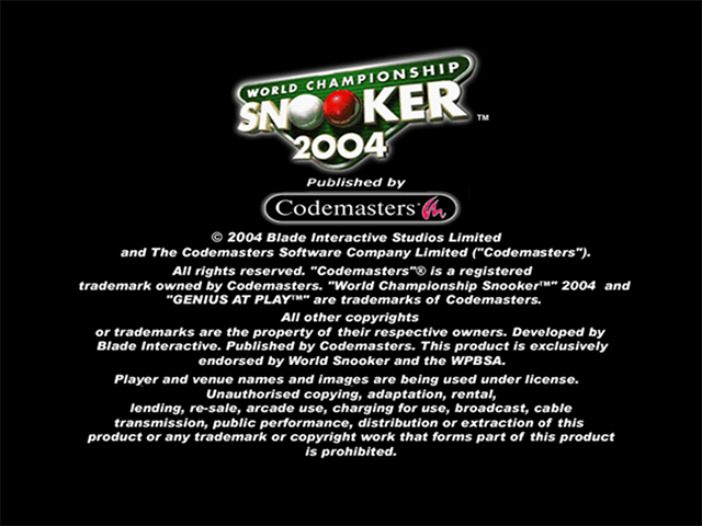 Screenshot World Championship Snooker 2004