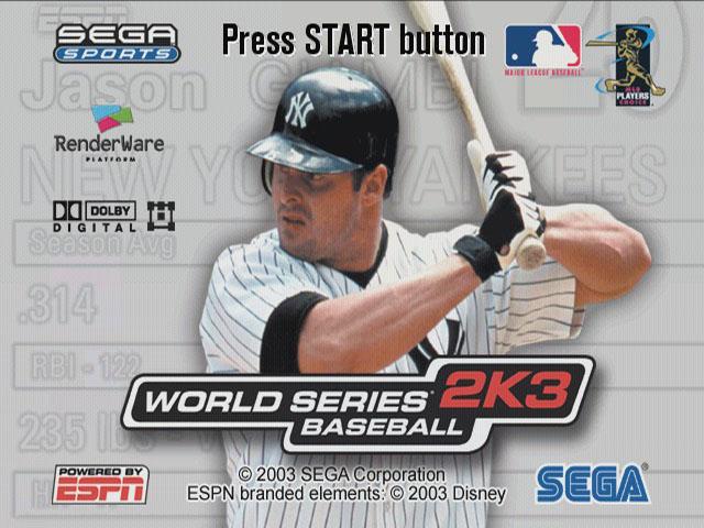 Screenshot World Series Baseball 2K3