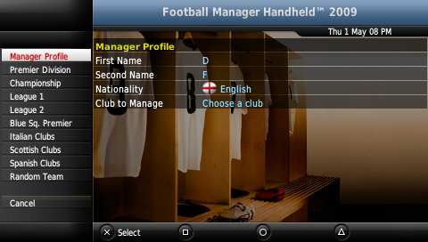 Screenshot Football Manager Handheld 2009