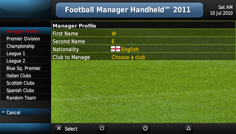 Screenshot Football Manager Handheld 2011