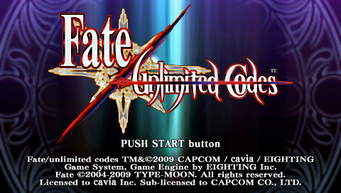 Screenshot Fate-Unlimited Codes Portable