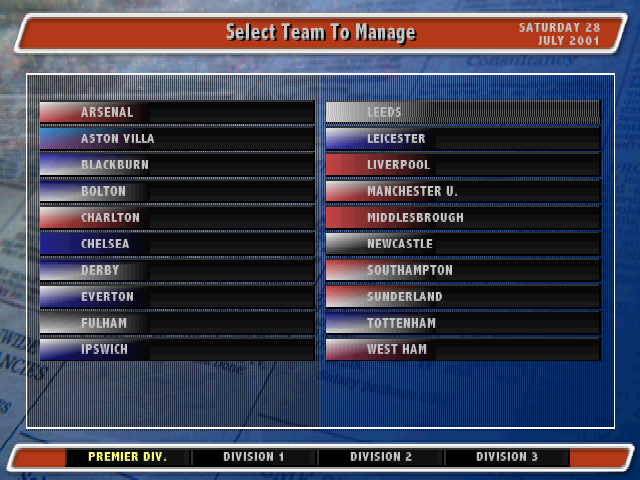 Screenshot Alex Ferguson's Player Manager 2002