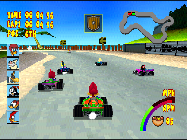 Screenshot Woody Woodpecker Racing