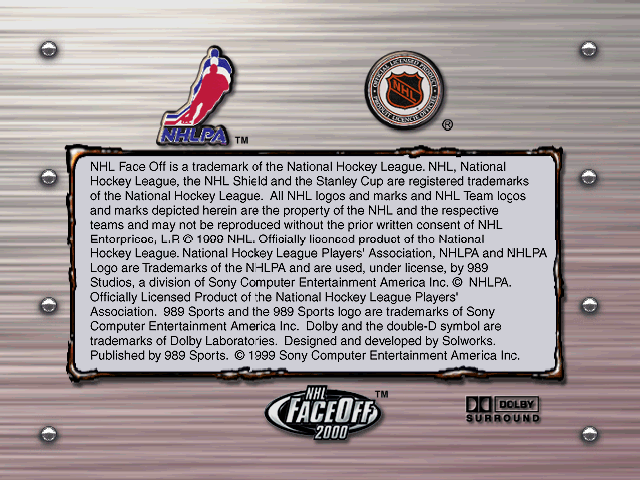 Screenshot NHL FaceOff 2000