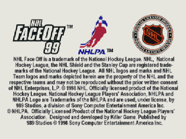 Screenshot NHL FaceOff 99
