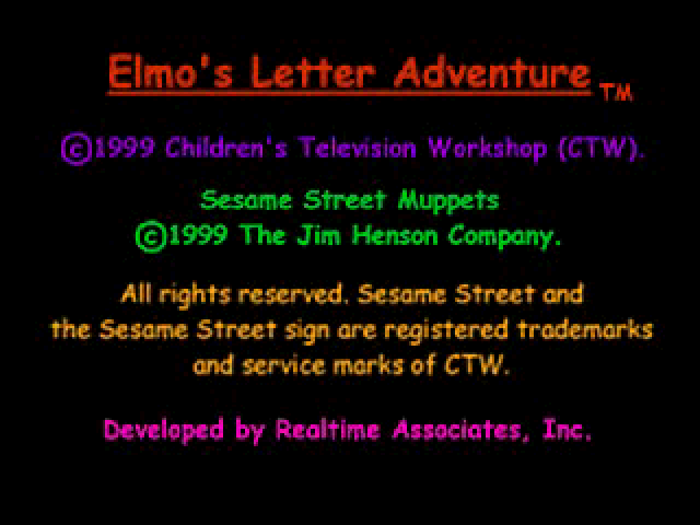 Screenshot Sesame Street : Elmo's Letter Adventure