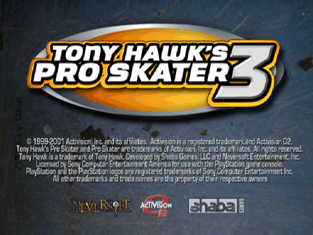 Screenshot Tony Hawk's Pro Skater 3