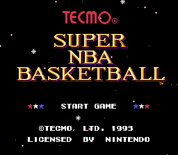 Screenshot Tecmo Super NBA Basketball