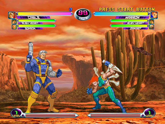 Screenshot Marvel vs. Capcom 2 : New Age of Heroes
