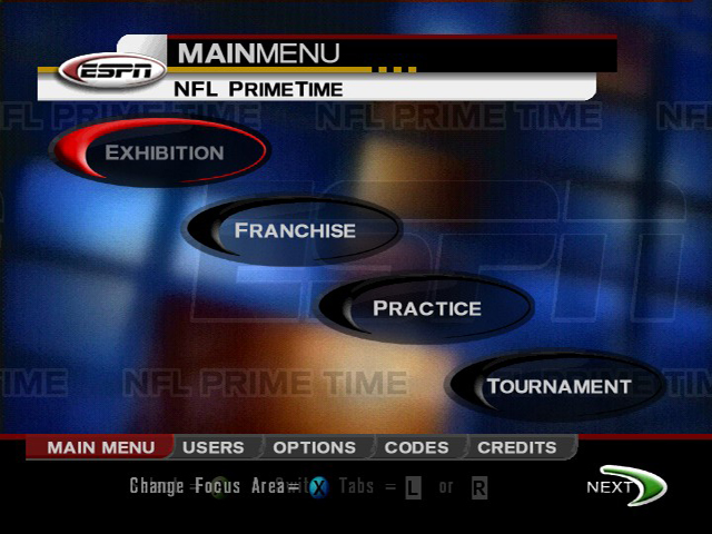 Screenshot ESPN NFL Primetime 2002