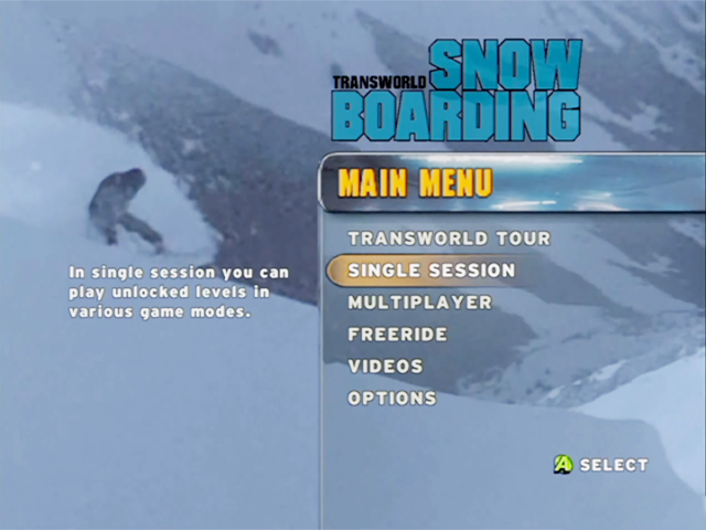 Screenshot Transworld Snowboarding